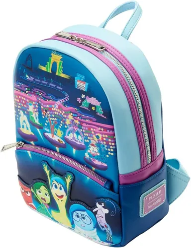 Miniatura 5 de Loungefly Pixar Moments Inside Out - Bolsa de hombro con doble correa y panel de control, Multi colorido, Mini