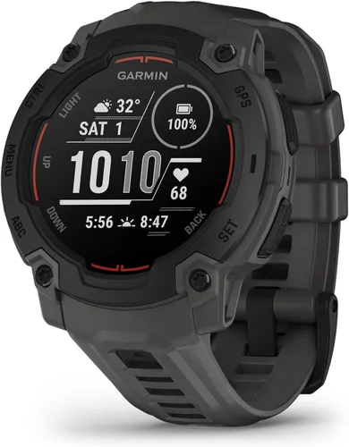 Miniatura 13 de Garmin Instinct® 3 – 45 mm, pantalla AMOLED, reloj inteligente GPS resistente para exteriores, linterna incorporada, colección Supernova Edición