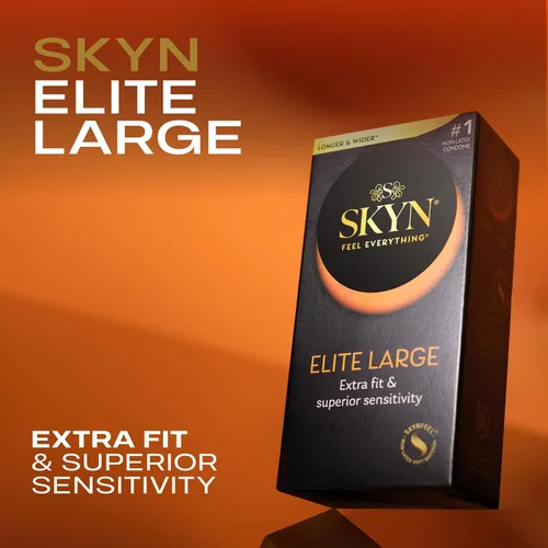 Miniatura 3 de SKYN Elite - Preservativos grandes – 36 unidades – Condones ultrafinos, lubricados sin látex, más largos y anchos para un ajuste más cómodo