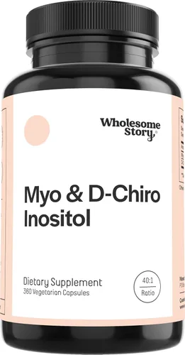 Wholesome Story Suplemento de mio-inositol y D-quiro inositol para mujeres | Suplementos de fertilidad para el equilibrio hormonal y apoyo a la