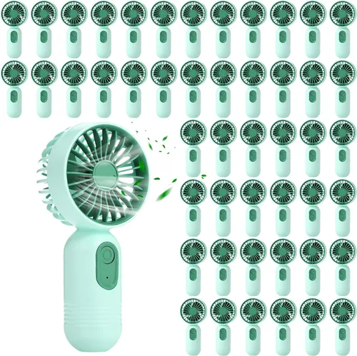 Miniatura 10 de Rossesay Miniventilador portátil a granel, lindo ventilador de mano ligero, pequeño ventilador personal de mano y pestañas de 3 velocidades