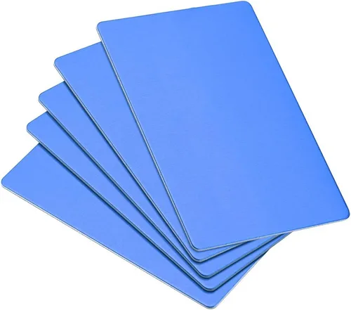 Miniatura 10 de uxcell Tarjeta de metal en blanco 2.598x1.772x0.039 in Placa de aluminio anodizado para bricolaje Impresión láser Grabado Negro 5