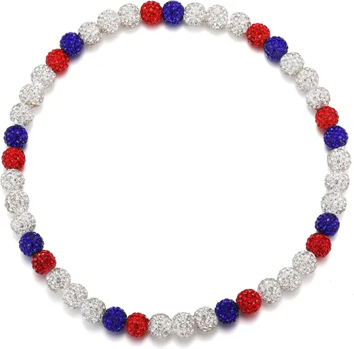 Miniatura 38 de Collar de Cadena de Béisbol con Perlas para Hombres, Regalos de Collar de Béisbol de la Colección Bling Ice para Niños, Collar de Accesorios