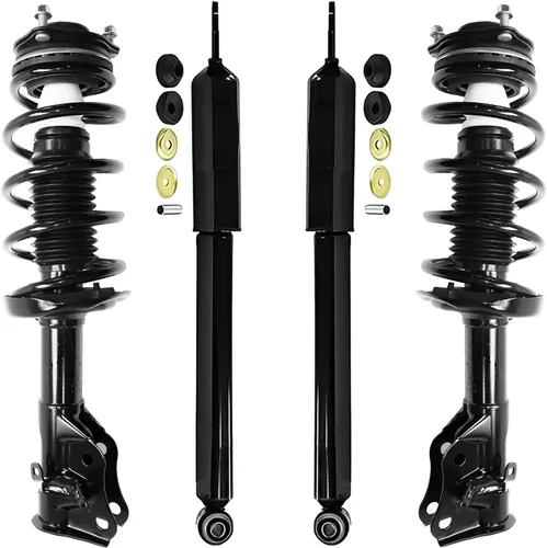 Miniatura 107 de Detroit Axle - Puntales y Amortiguadores para Chevy Traverse Buick Enclave GMC Acadia Saturn Outlook 2007-2012, 2 puntales delanteros con resorte