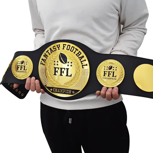 Miniatura 6 de Cinturón de fútbol de fantasía, Trofeo de fútbol de premio de cinturón de campeonato personalizable, Trofeo de la Liga de Campeones, Trofeo