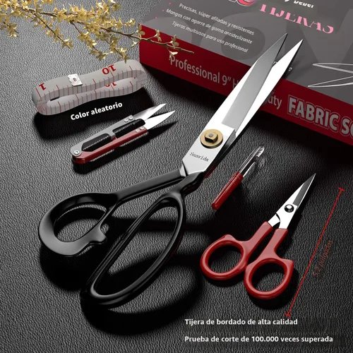 Miniatura 5 de Tijeras de tela a medida, tijeras de costura – Tijeras de 9 pulgadas para corte de tela, tijeras profesionales ultra afiladas, tijeras de sastre