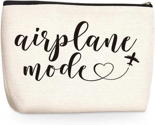 Divertidos regalos de viaje en avión para mujeres, bolsa de maquillaje, artículos esenciales de viaje, bolsa de cosméticos, bolsa de aseo para