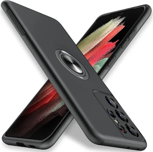 Miniatura 20 de JAME para Funda Samsung Galaxy S22 Ultra, Funda Protectora de Parachoques Suave y Delgada para Cubierta Samsung S22 Ultra, con Soporte de Anillo