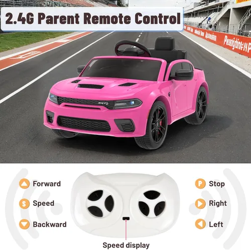 Miniatura 5 de Carro Montable de 12V con Licencia Dodge Charger SRT Hellcat Carro Eléctrico para Niños con Control Remoto, Vehículo Eléctrico para Niños de 3