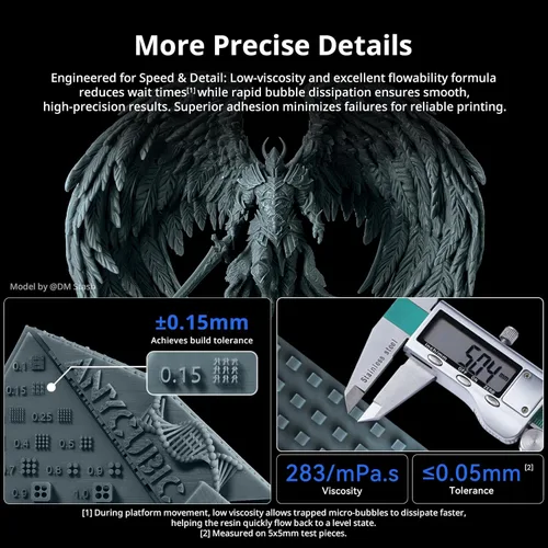 Miniatura 4 de ANYCUBIC Paquete de resina 2.0 con tecnología de resina de 2ª generación, resina para impresora 3D con alta dureza, detalles más precisos, amplia