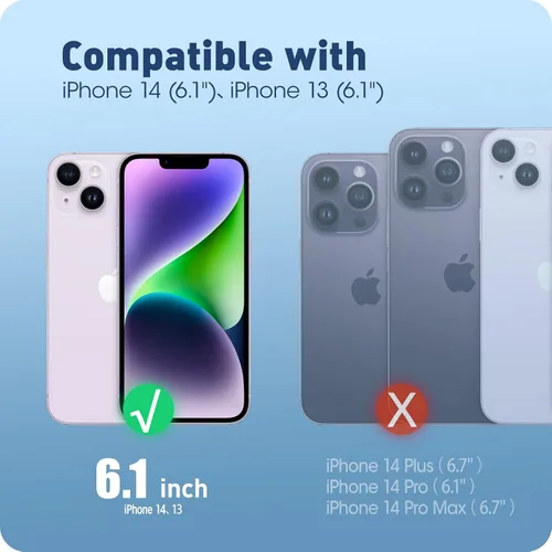 Miniatura 2 de i-Blason Cosmo - Funda para iPhone 14/13 con protector de pantalla integrado, funda protectora delgada de cuerpo completo para iPhone 14/13 de 6.1