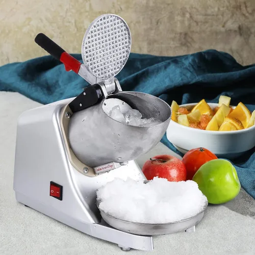Miniatura 6 de Máquina de afeitar eléctrica de hielo de 300 W, máquina de hielo afeitado, máquina de cono de nieve, trituradora de hielo, hoja de acero inoxidable