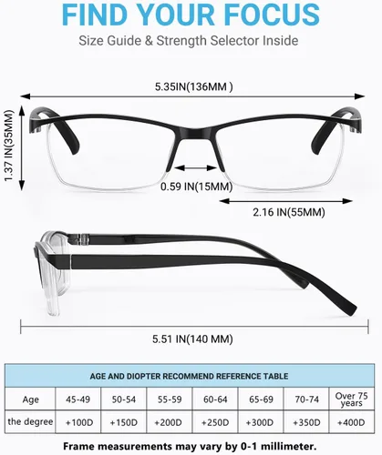 Miniatura 4 de LUFF 6 piezas Gafas de Lectura Anti-Rayos Azules Portátiles Ultra-Ligeras (0.00X)