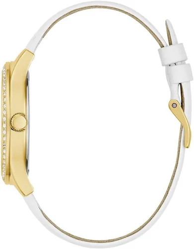 Miniatura 2 de Guess Reloj para mujer de 1.496 in - Correa blanca esfera blanca caja dorada