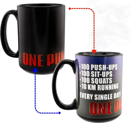 Miniatura 2 de JUST FUNKY One Punch Man - Taza de café de cerámica (16 onzas)