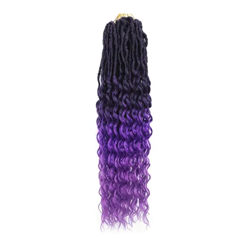 Miniatura 37 de Cabello de ganchillo para mujeres negras Goddess Locs de 14 pulgadas 8 paquetes 613 Locs falsos suaves preenganchados trenzas de ganchillo cabello