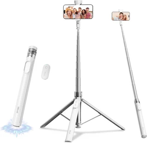 Trípode automático para teléfono de 66" con control remoto, trípode para teléfono celular para grabación de video de iPhone y transmisión en vivo,