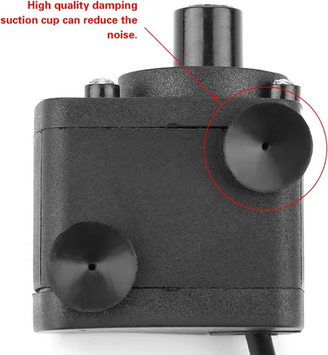 Miniatura 5 de Mini bomba de agua sumergible DC sin escobillas, acero inoxidable, negro, 12V, 350L/H, -40 100, refrigeración por computadora, fuentes