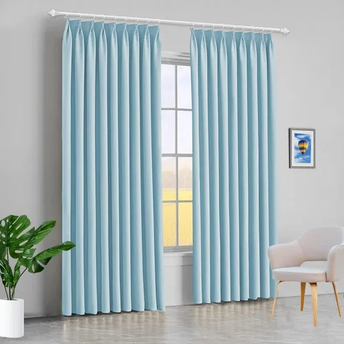 Miniatura 13 de 100% poliéster, panel de cortina de ventana de doble pellizco, con aislamiento térmico (negro, 57.9 x 72.0 in, 1 panel)