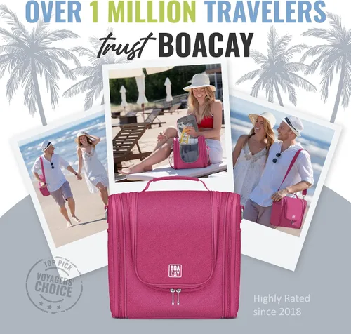 Miniatura 6 de Bolsa de aseo colgante extra grande de viaje BOACAY para mujeres y hombres, bolsa de maquillaje
