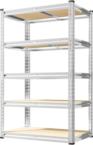 Miniatura 10 de REIBII Estantes de Almacenamiento Estantería de Metal Ajustable 1600LBS Estantes de Garaje Estantes de Metal Industriales de 4 Niveles Estantería