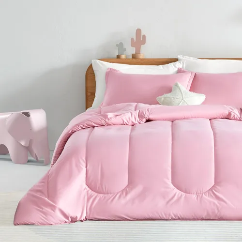 Miniatura 6 de SLEEP ZONE Juego de edredón de 2 piezas con estampado de 2 piezas para niñas, resistente a la decoloración, lavable a máquina, color rosa ballet