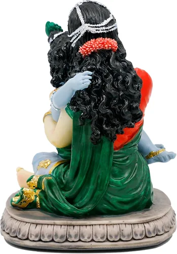 Miniatura 8 de alikiki Maa Yashoda Krishna Murti Estatua – 5.7 pulgadas, Dios hindú, Señor Krishna, ídolo regalo para devoto de Pooja indio, regalo de cumpleaños