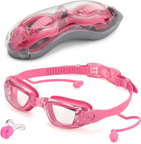 Miniatura 23 de Aegend Gafas de natación, gafas de natación sin fugas, protección completa para adultos, hombres, mujeres y jóvenes Azul y plateado.