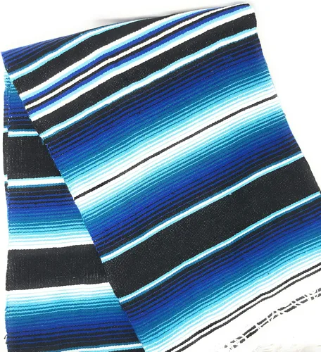 Miniatura 5 de Auténtica manta de sarape mexicana de gran tamaño (7' x 5' sarape)