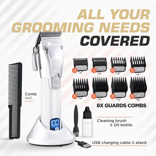 Miniatura 7 de Fagaci Cortadora de pelo profesional para hombres con corte preciso, Turbo Power profesional peluquero cortadora inalámbrica, potente motor
