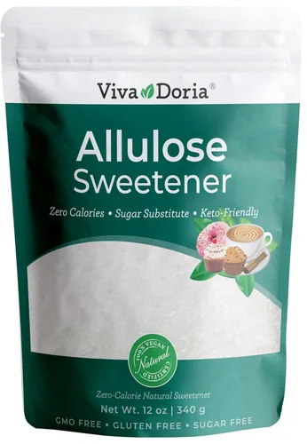 Viva Doria Edulcorante de alulosa, 12 onzas (11.99 oz) | Sustituto de azúcar sin calorías | Ideal para café, té, cocinar y hornear | Apto para dieta