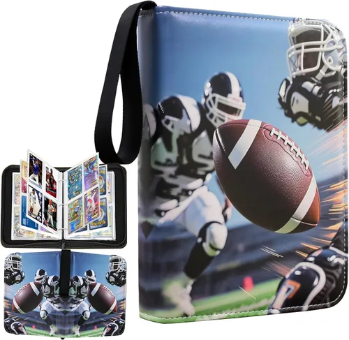 Carpeta de Tarjetas Coleccionables con Páginas de Carga Lateral, Álbum de 400 Bolsillos para Tarjetas de Deportes, Juegos, Membresía y Compras con
