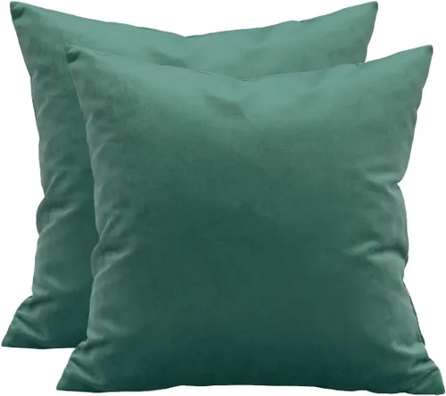 Miniatura 111 de TangDepot - Funda de almohada lisa de terciopelo, funda de cojín supersuave de lujo, muchas opciones de colores y tamaños