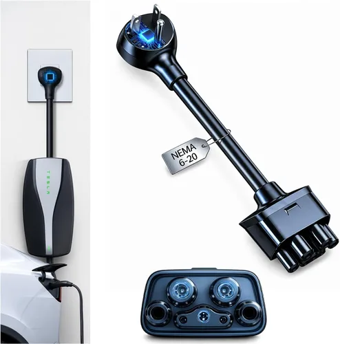 Miniatura 17 de Adaptador NEMA 10-30 para Cargador Móvil Tesla Gen 2 y 3, para Toma de 240V, 24 Amperios, Compatible con Modelo 3, Y, X, S, Ideal para Viajes por