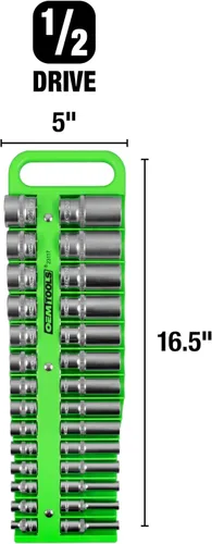 Miniatura 2 de OEMTOOLS 23118 Organizador magnético portátil de llaves de vaso de 1/2 pulgada, organizador de llaves de vaso, organizador de llaves de vaso de 1/2