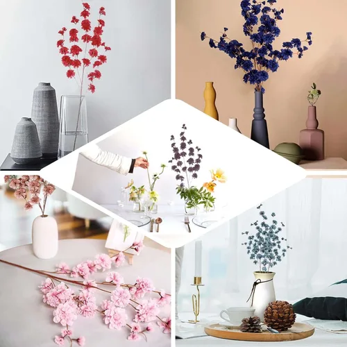 Miniatura 5 de Efavormart - 2 ramas – 42 pulgadas en aerosol de flores de clavel burdeos, ramo de flores de seda – perfecto para mesa, banquete, ceremonias