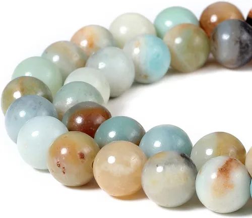 Miniatura 90 de Cuentas de ónix negro BEADNOVA con cuentas de cristal natural, piedras preciosas, redondas, sueltas, curativas de energía con cordón elástico de 01)