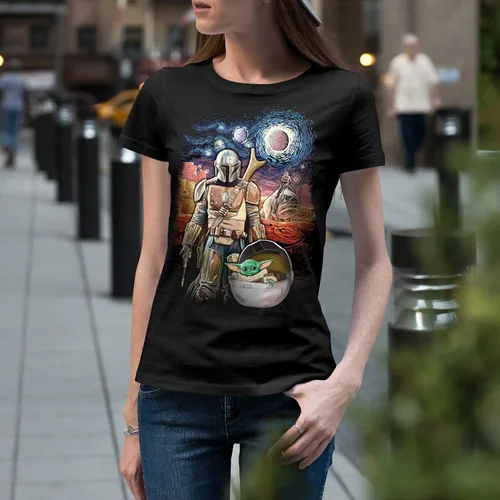 Miniatura 2 de Starry Night Surreal Artwork T-Shirt