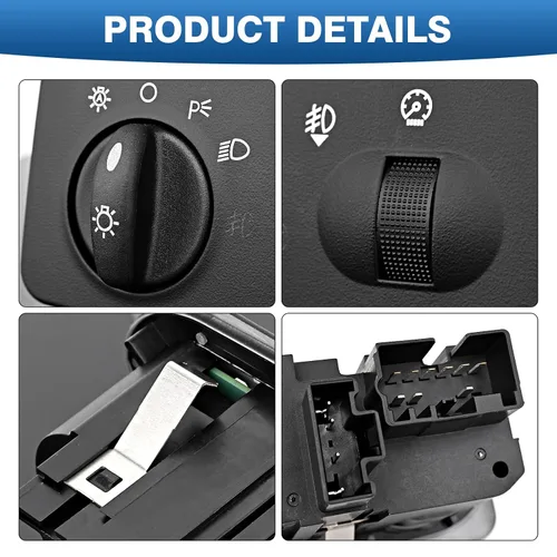 Miniatura 7 de Interruptor de faros compatible con Ford F250 F350 F450 F550 Super Duty 2002 2003 2004, diseño de 9+4 pines para camiones con faro delantero