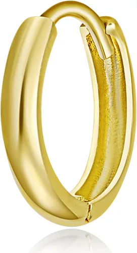 Miniatura 13 de 14k REAL Yellow OR White Gold 2mm Thickness Huggie Earrings (10 x 10 mm)