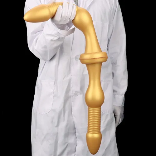 Miniatura 8 de Cuentas anales superlargas, rosca de tornillo de silicona líquida, tapón a tope con ventosa fuerte, tapón anal largo para masaje de próstata