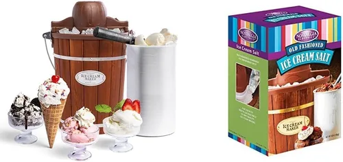 Nostalgia Máquina eléctrica de helados – Máquina de helado de servicio suave a la antigua hace yogur o helado helado en cuestión de minutos –