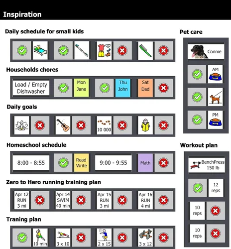 Miniatura 6 de Tabla de lista de verificación personalizable, rastreador de hábitos y tabla de tareas para niños y adultos. Mantente organizado con rutinas
