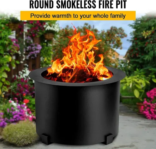Miniatura 3 de Pozo de fuego sin humo, hoguera de acero al carbono, gran hoguera de leña, estufa al aire libre, hoguera portátil sin humo para picnic, camping