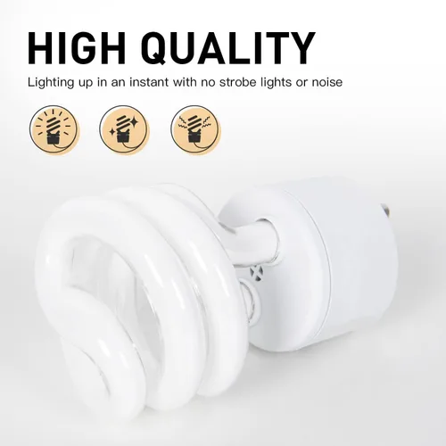 Miniatura 5 de 13 vatios T2 espiral CFL GU24 base de bombilla de luz de 2 clavijas 2700 K 900 lm 120 V 60 Hz Bombilla de Luz - Mini espiral de bloqueo giratorio