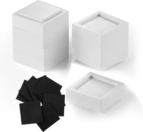 FASONLA Elevadores de cama (juego de 8) elevadores de muebles de altura de 1 pulgada, 2 pulgadas, 3 pulgadas o 4 pulgadas, elevadores de madera