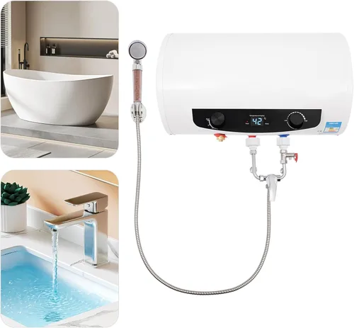 Miniatura 3 de PIAOCAIYIN - Calentador de agua para ducha, calentador de agua eléctrico de 110 V 1500 W, calentador de agua eléctrico de 50 L, colgado