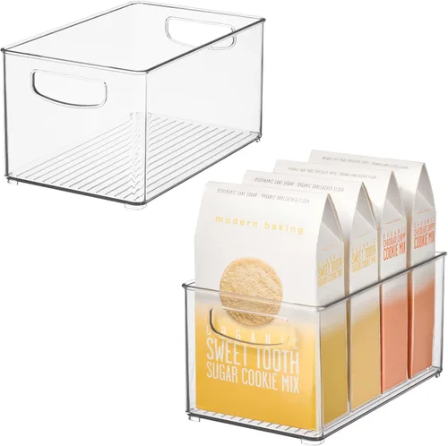 Miniatura 10 de iDesign - Contenedor apilable de plástico transparente, organizadores de cocina y almacenamiento para refrigerador y despensa Organizadores