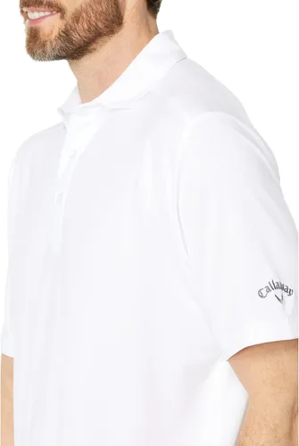 Miniatura 3 de Callaway Polo de golf micro hexagonal para hombre con protección solar, tejido elástico sólido