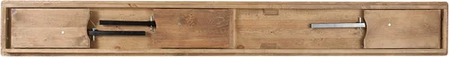 Miniatura 9 de Flash Furniture Hercules Series - Banco plegable de pino macizo rústico de grado comercial de 8 x 12 pies, banco de comedor antiguo de 3 patas